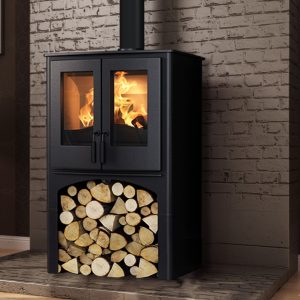 Nordic Fire LODGE met verhoogd houtvak