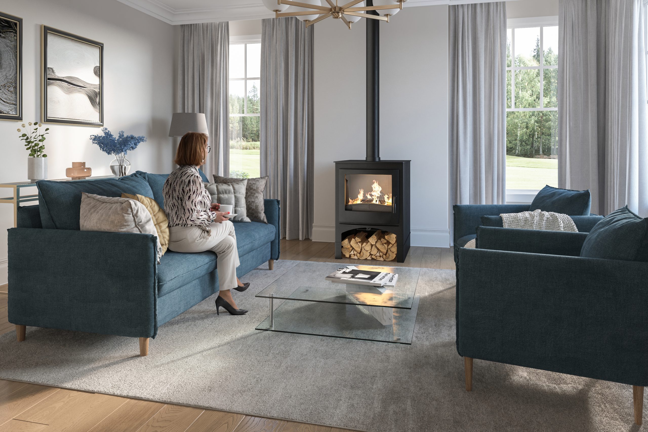 Nordic Fire COTTAGE CV met houtvak - Afbeelding 3