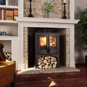 Nordic Fire LODGE CV met houtvak